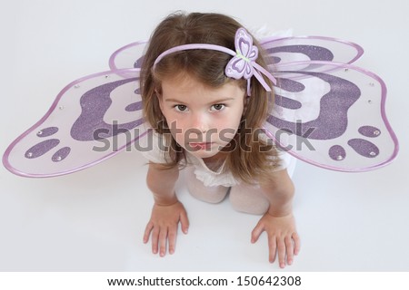 Beautiful girl elf or feyas wings