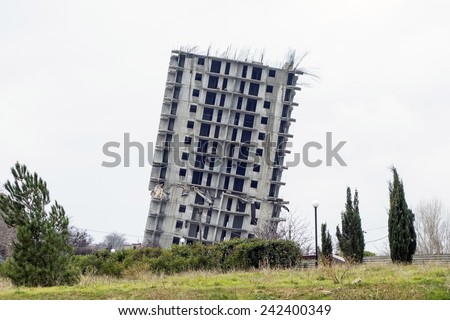 emergency house for demolition in the city of Sevastopol