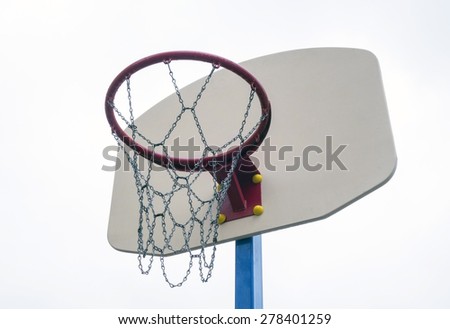 Basketball backboard isolated on white background