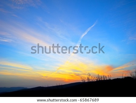 Orange And Blue Sunset