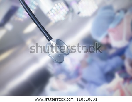 stethoscope in the operating room