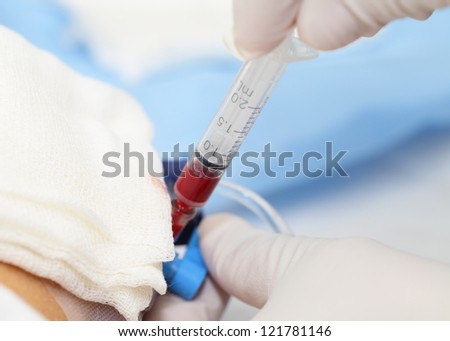 Laboratory blood tests Take arterial samples Laboratory blood tests Take arterial samples