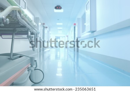 Tedious waiting in the hospital corridor