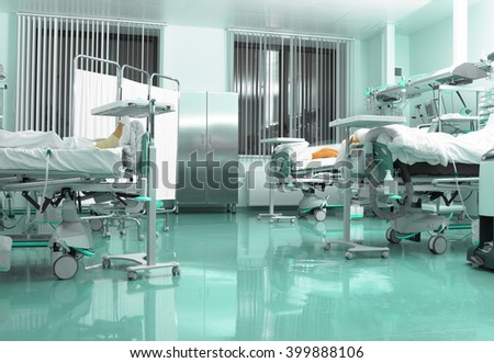 Modern recovery room in hospital