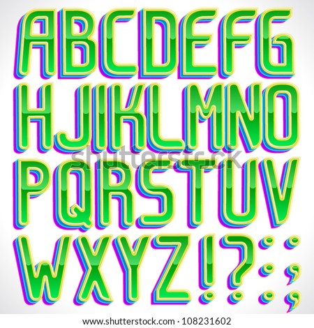 Worksheets A To Z Stylish Font Style vector stylish green 3d font part 1 full abc a z 108231602 z