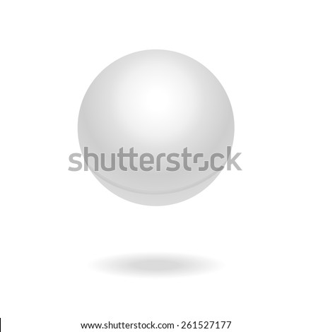 White Ping pong ball, vector illustration