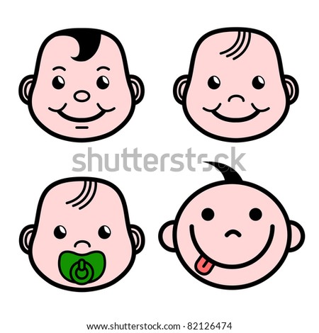 Cartoon Babies Smiling