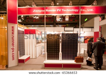 MILAN -  NOV 17-19: Jiangsu Runner PV stand at ENERSOLAR+, International fair on solar energy, in Milan Fair, Nov 17-19, 2010.