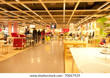 CHENGDU CHINA JAN 28 IKEA store in Chengdu on Jan 28 2011 According to Alan Penn of UCL flatpack furniture IKEA stores are designed just like a maze to pick up a few extra impulse purchases CHENGDU CHINA JAN 28 IKEA store in Chengdu on Jan 28 2011 According to Alan Penn of UCL flatpack furniture IKEA stores are designed just like a maze to pick up a few extra impulse purchases
