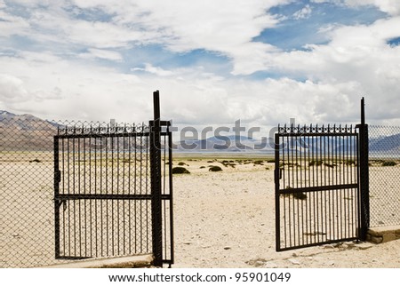 Open gate to nowhere. Ladakh