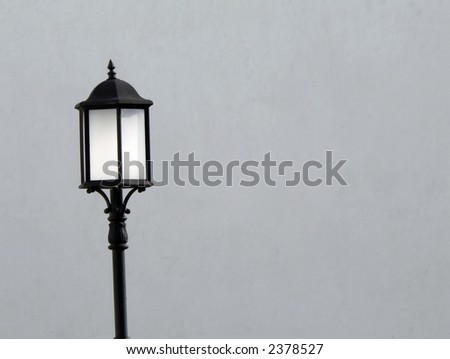 Aged gilded street lamp 2