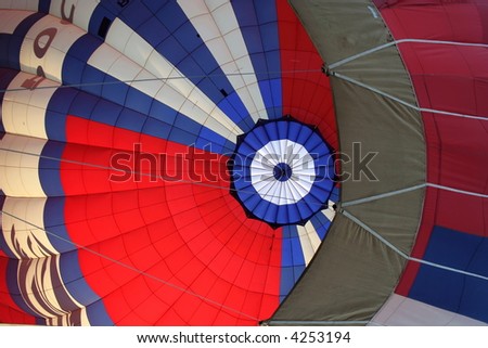 Canopy of the big balloon. Look at inside.