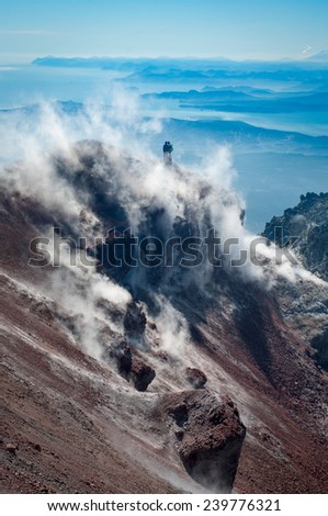 Avacha Volcano on Kamchatka  Far east, Russia,