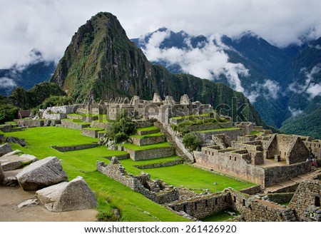 Machu Picchu in Peru. UNESCO World Heritage Site