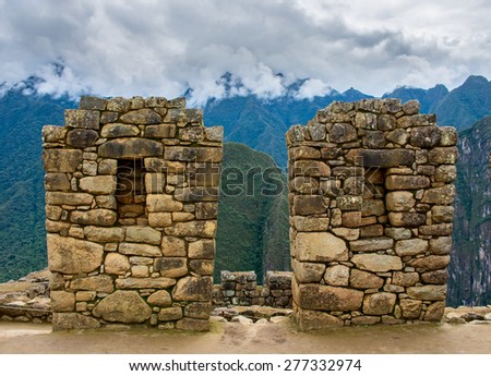 Machu Picchu in Peru. UNESCO World Heritage Site