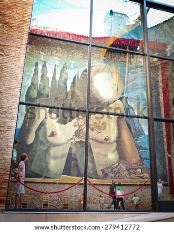 FIGUERES, SPAIN - JULY 26: The Dali Theatre and Museum on July 26, 2014 in Figueres, Catalunia, Spain. The museum displays the largest and most diverse collection of works by Salvador Dali.