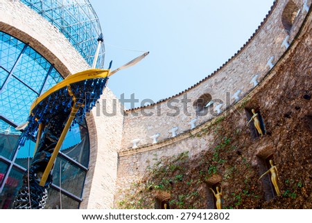 FIGUERES, SPAIN - JULY 26: The Dali Theatre and Museum on July 26, 2014 in Figueres, Catalunia, Spain. The museum displays the largest and most diverse collection of works by Salvador Dali.