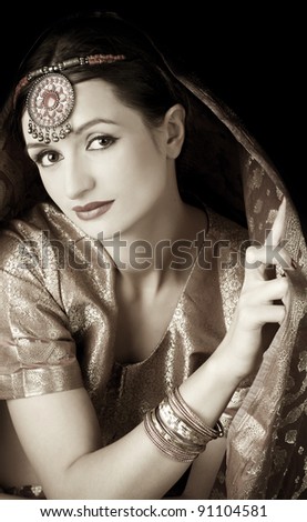 Portrait of  beautiful woman (Indian style)