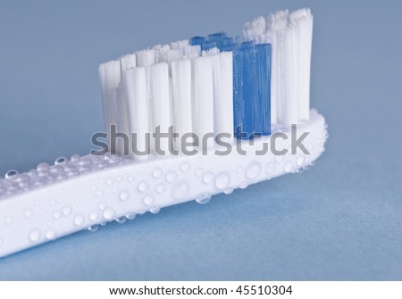 Toothbrush with water drops
