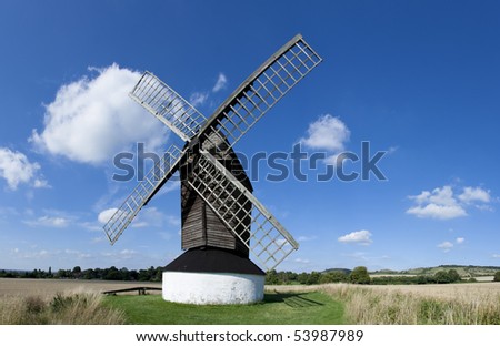 The oldest windmill in england in pitstone buckinghamshire england on summer day