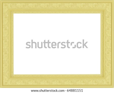 antique ornamented empty golden picture frame, similar frames available in my portfolio