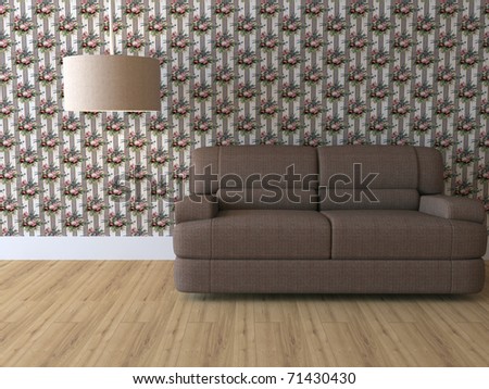 floral wallpaper room. modern living room,