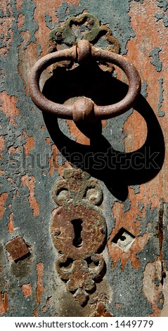Old rusty lock with lots of texture