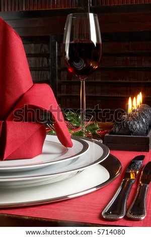 red wedding table decorations