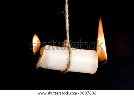 Candle burning on two sides, as a metaphor for burn-out