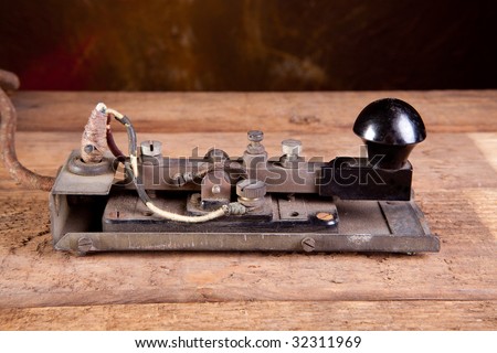 Fine specimen of a real antique morse code telegraph machine