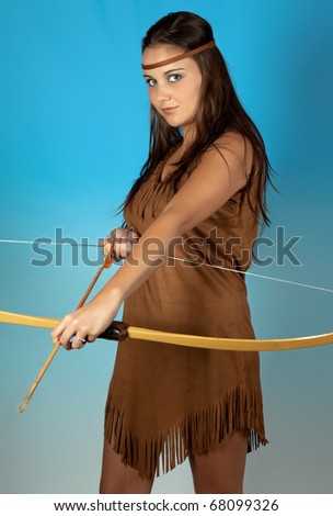 Sagittarius or Archer woman, this photo is part of a series of twelve Zodiac signs of astrology