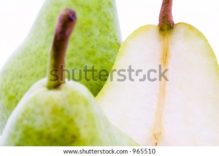Cut Pears Closeup