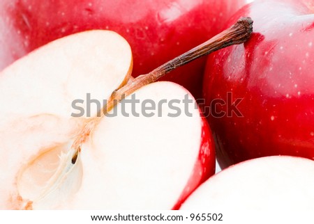 Cut Apples Closeup