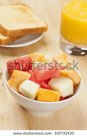 Melon Fruit Cup  with watermelon, cantaloupe, and honeydew