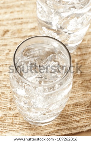Fresh Clear Water in a glass against a background