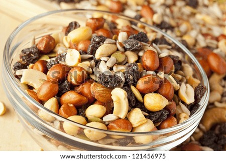 All Natural Homemade Trail Mix ready to eat