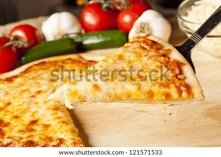 Classic Homemade Italian Cheese Pizza fresh out of the oven