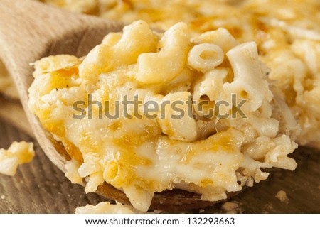 Homemade Macaroni and Cheese dinner with noodles