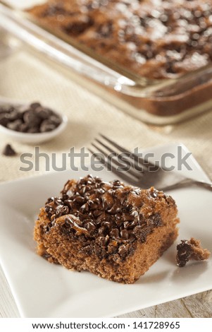 Homemade Chocolate Brownie Cake made with dates