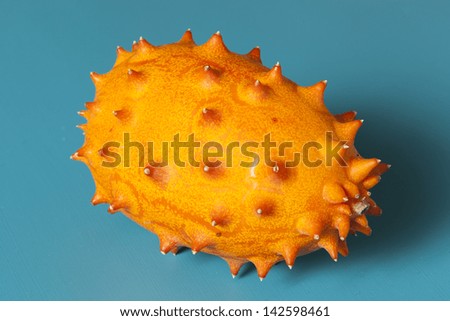 Organic Orange Kiwano Melon with Prickly Spikes