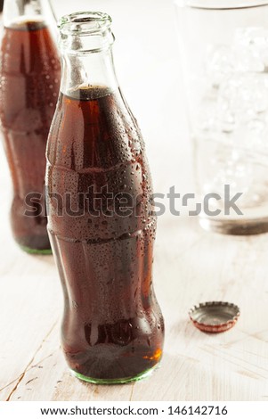 Refreshing Ice Cold Soda Pop in a Glass