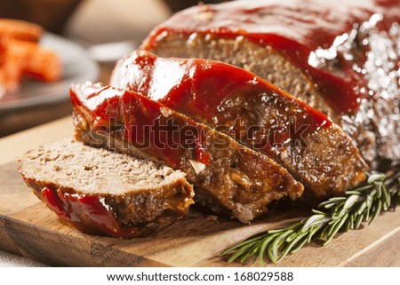 Homemade Ground Beef Meatloaf With Ketchup And Spices
