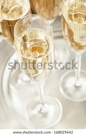 Bubbling Champagne in a Glass for a Celebration