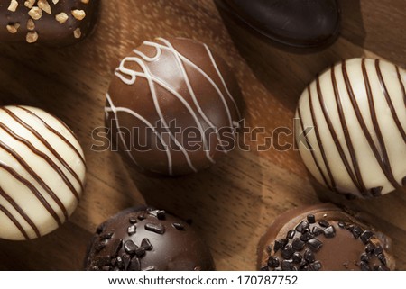 Gourmet Fancy Dark Chocolate Truffle Candy for Dessert