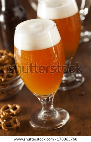 Refreshing Belgian Amber Ale Beer in a Glass