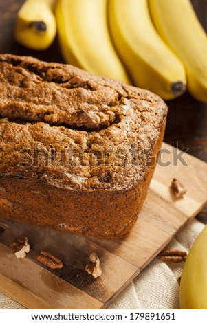 Homemade Banana Nut Bread Cut into Slices