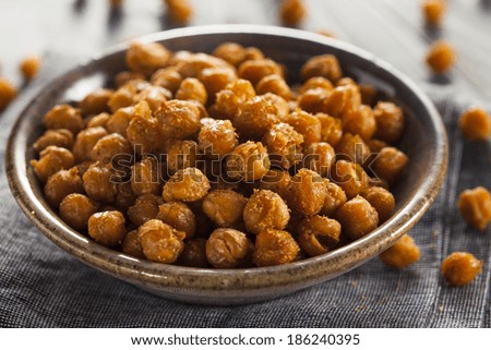 Healthy Roasted Seasoned Chick Peas with Different Spices