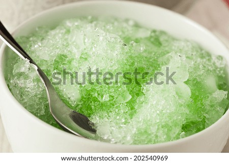 Refreshing Homemade Shaved Ice in a Bowl