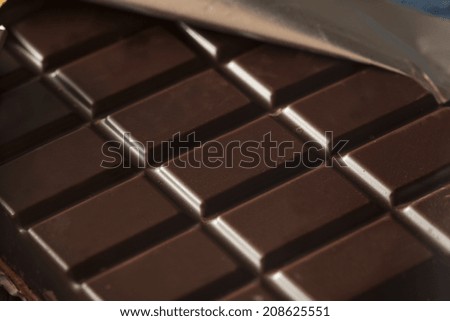 Organic Dark Chocolate Candy Bar in a Wrapper
