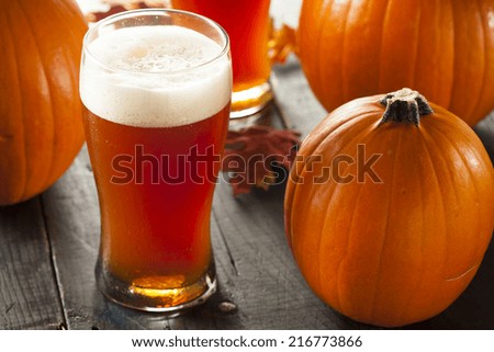 Frothy Orange Pumpkin Ale Ready to Drink